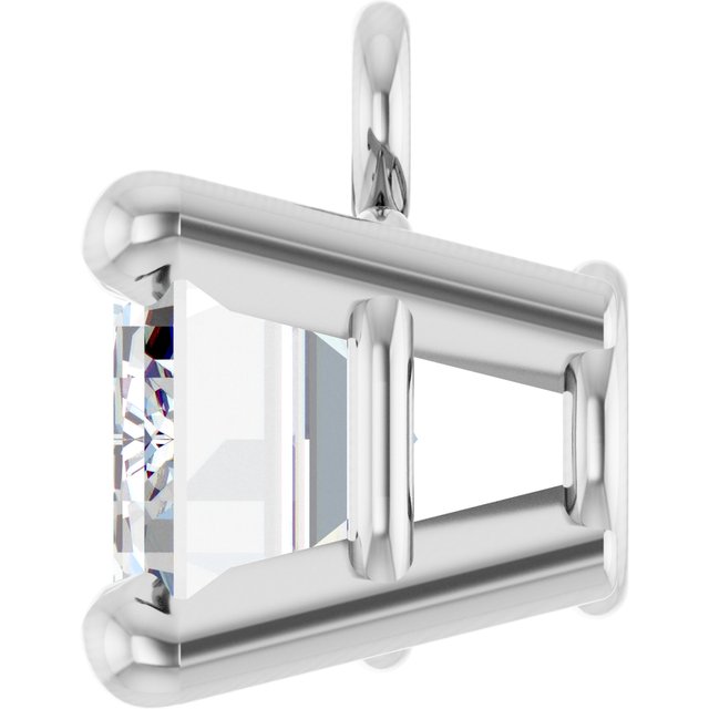 1/2 CT Lab-Grown Diamond 4-Prong Dangle, 6.19 mm x 6.91 mm
