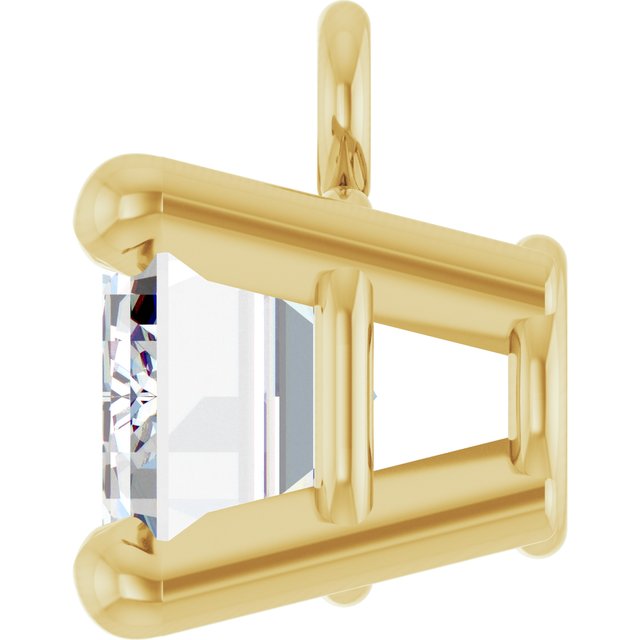 1/2 CT Lab-Grown Diamond 4-Prong Dangle, 6.19 mm x 6.91 mm