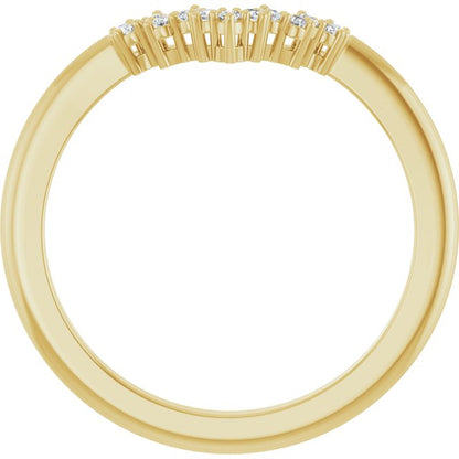 .08 CTW Natural Diamond Matching Band, 7.41 mm