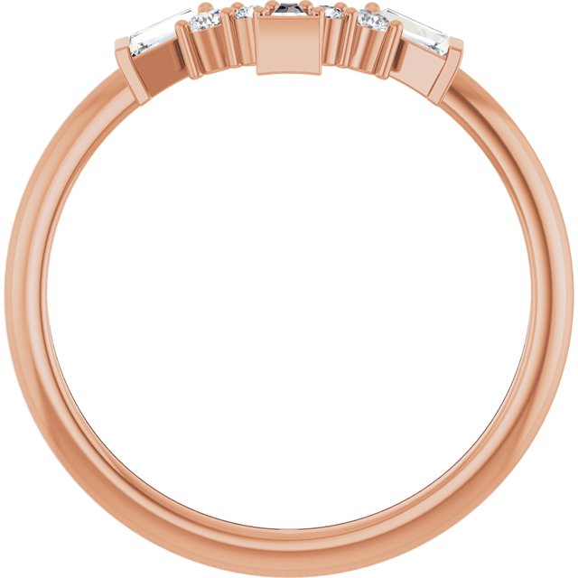 1/5 CTW Natural Diamond Contour Band, 6.6 mm
