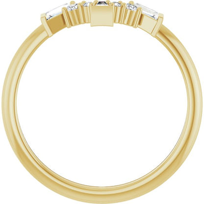 1/5 CTW Lab-Grown Diamond Contour Band, 6.6 mm