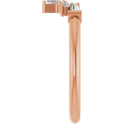 1/5 CTW Natural Diamond Contour Band, 6.6 mm