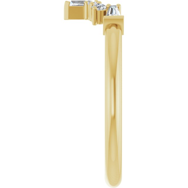 1/5 CTW Lab-Grown Diamond Contour Band, 6.6 mm