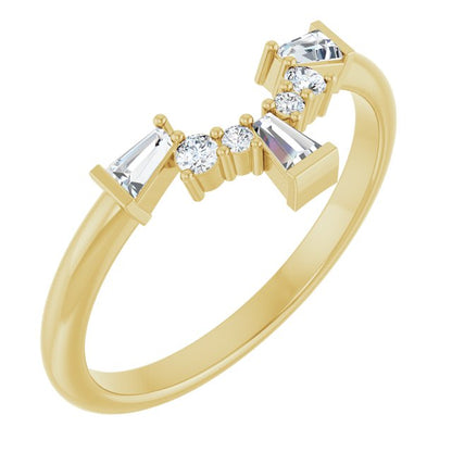 1/5 CTW Lab-Grown Diamond Contour Band, 6.6 mm