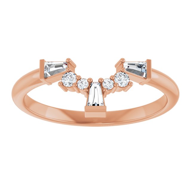 1/5 CTW Natural Diamond Contour Band, 6.6 mm
