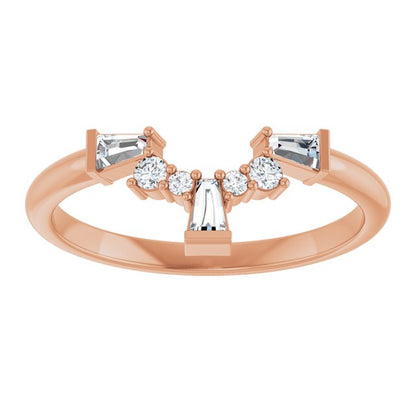 1/5 CTW Natural Diamond Contour Band, 6.6 mm