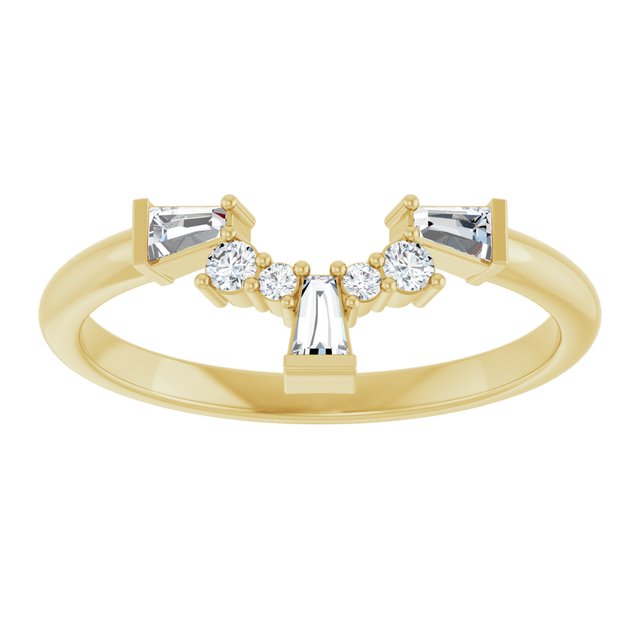 1/5 CTW Lab-Grown Diamond Contour Band, 6.6 mm