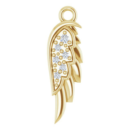 .015 CTW Natural Diamond Right Angel Wing Dangle