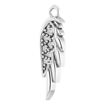 .015 CTW Natural Diamond Right Angel Wing Dangle