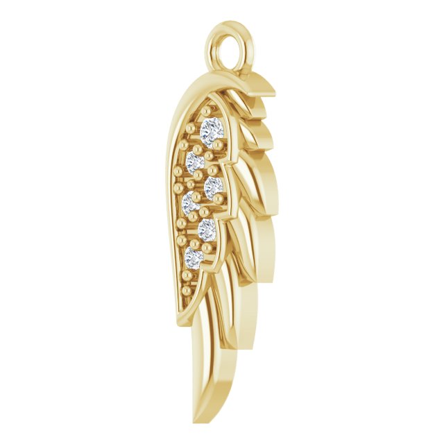 .015 CTW Natural Diamond Right Angel Wing Dangle