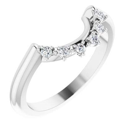 .08 CTW Natural Diamond Matching Band, 6.9 mm