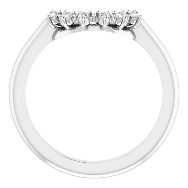 .08 CTW Natural Diamond Matching Band, 6.9 mm