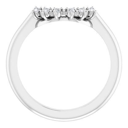 .08 CTW Natural Diamond Matching Band, 6.9 mm