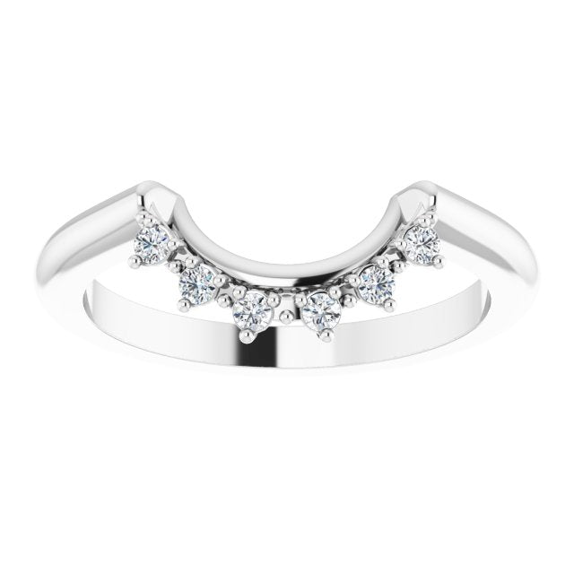.08 CTW Natural Diamond Matching Band, 6.9 mm