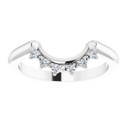 .08 CTW Natural Diamond Matching Band, 6.9 mm