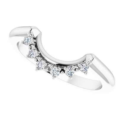 .08 CTW Natural Diamond Matching Band, 6.9 mm