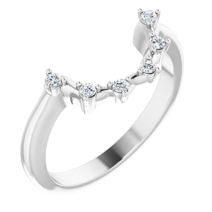 1/8 CTW Natural Diamond Matching Band, 7.16 x 14.33 mm