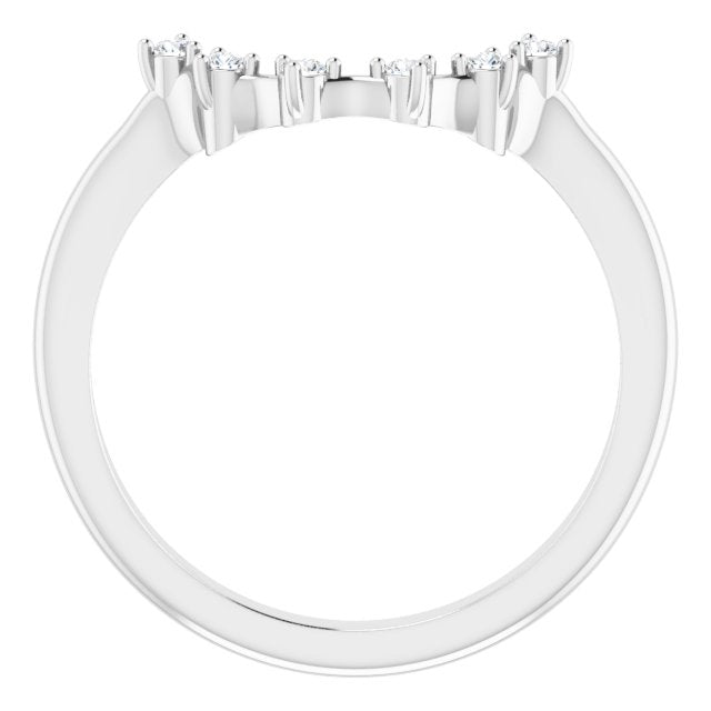 1/8 CTW Natural Diamond Matching Band, 7.16 x 14.33 mm