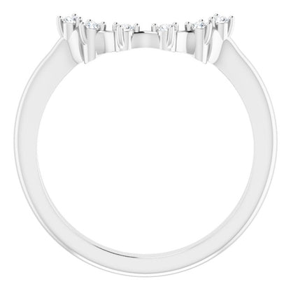 1/8 CTW Natural Diamond Matching Band, 7.16 x 14.33 mm