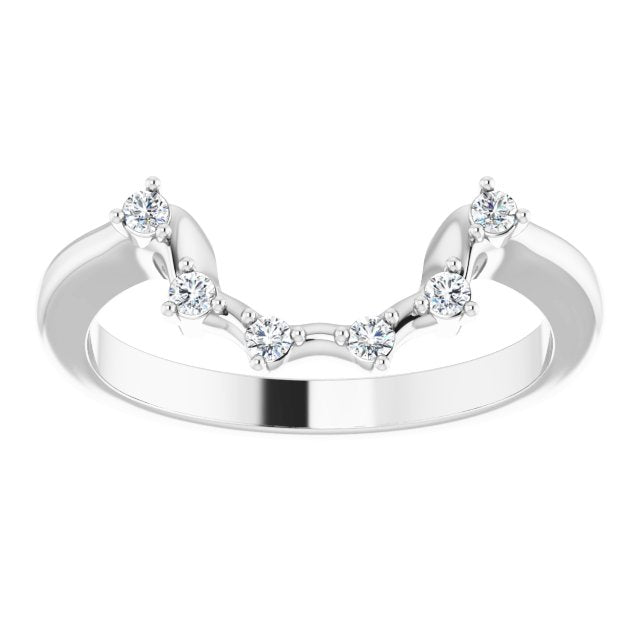 1/8 CTW Natural Diamond Matching Band, 7.16 x 14.33 mm