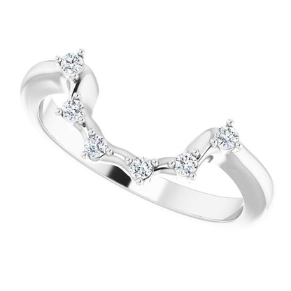 1/8 CTW Natural Diamond Matching Band, 7.16 x 14.33 mm
