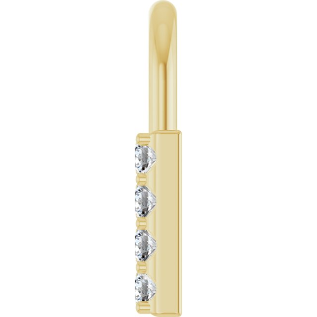 14K Yellow Gold 1/2 CTW Natural Diamond Lock Pendant