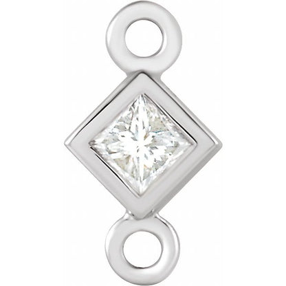 3/8 CT Natural Diamond Link, 7 mm x 7 mm