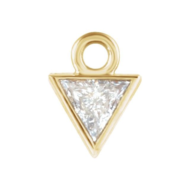 .04 CT Natural Diamond Dangle, 3.5 mm x 5 mm