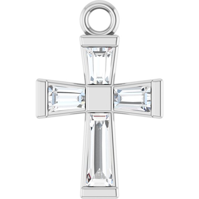 1/10 CTW Natural Diamond Cross Dangle