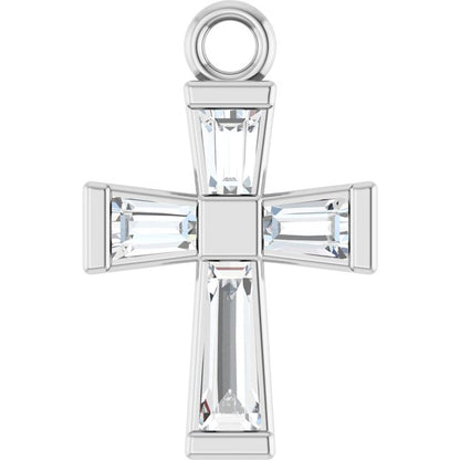 1/10 CTW Natural Diamond Cross Dangle
