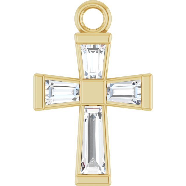 1/10 CTW Natural Diamond Cross Dangle