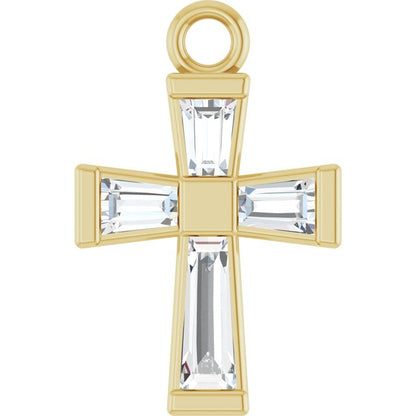 1/10 CTW Natural Diamond Cross Dangle
