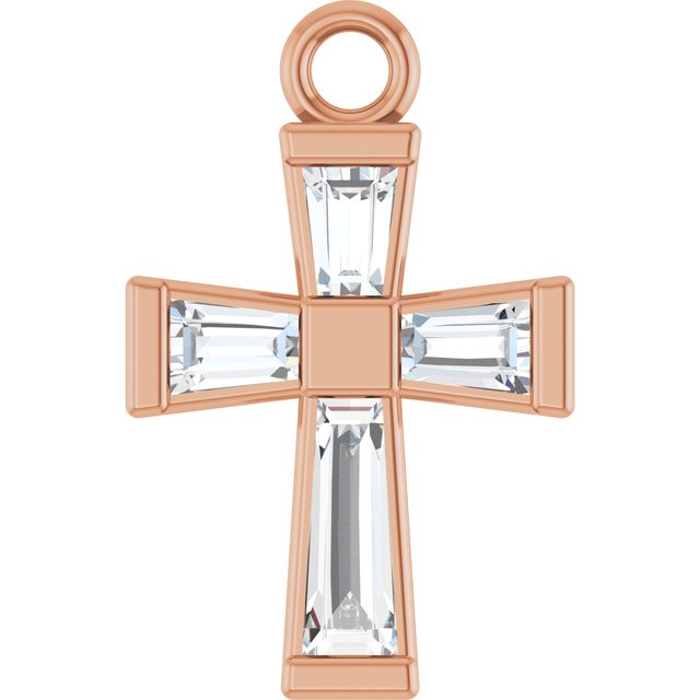 1/10 CTW Natural Diamond Cross Dangle