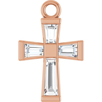 1/10 CTW Natural Diamond Cross Dangle