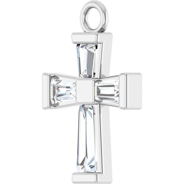 1/10 CTW Natural Diamond Cross Dangle
