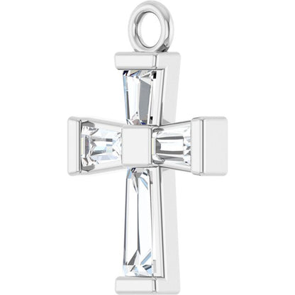 1/10 CTW Natural Diamond Cross Dangle