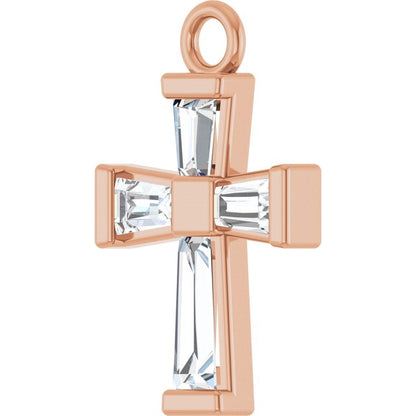 1/10 CTW Natural Diamond Cross Dangle