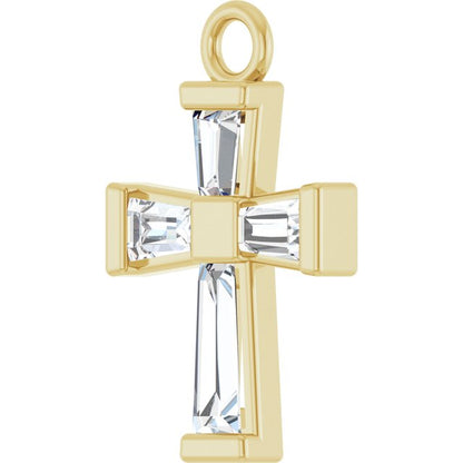 1/10 CTW Natural Diamond Cross Dangle
