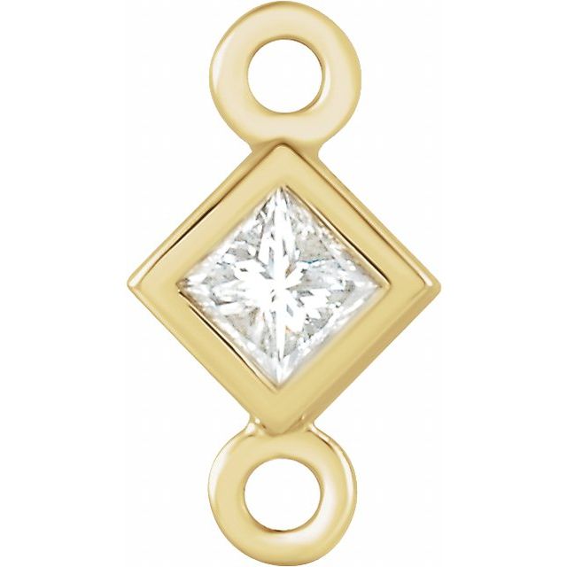 1/6 CT Natural Diamond Link, 5.5 mm x 5.5 mm
