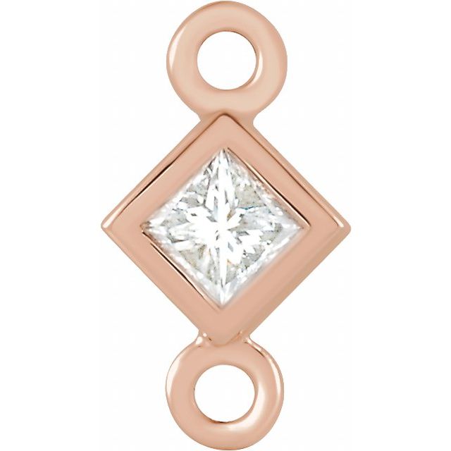 1/6 CT Natural Diamond Link, 5.5 mm x 5.5 mm
