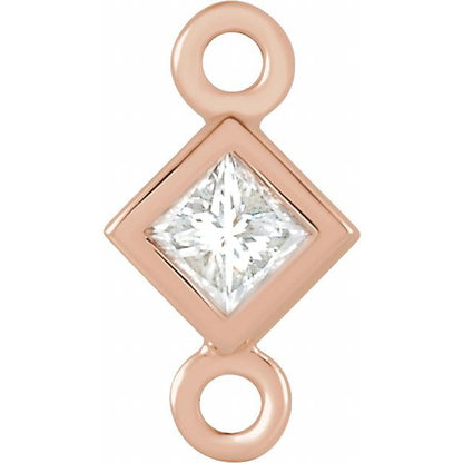 1/6 CT Natural Diamond Link, 5.5 mm x 5.5 mm