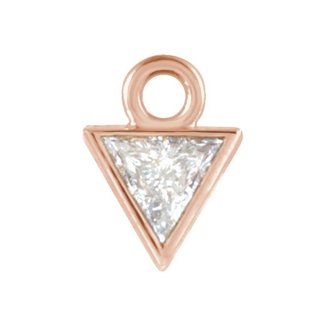 .04 CT Natural Diamond Dangle, 3.5 mm x 5 mm