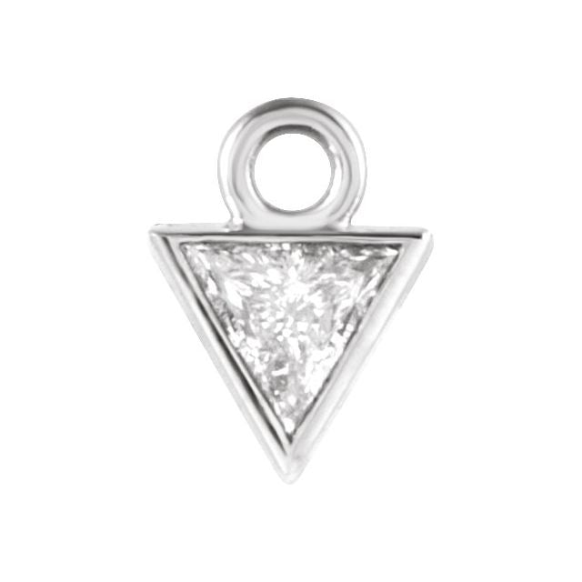 .04 CT Natural Diamond Dangle, 3.5 mm x 5 mm