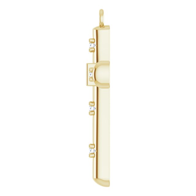 1/8 CTW Natural Diamond Cross Dangle