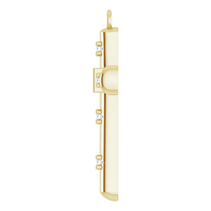 1/8 CTW Natural Diamond Cross Dangle
