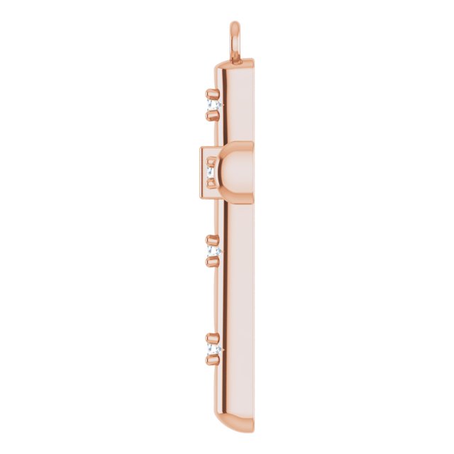 1/8 CTW Natural Diamond Cross Dangle