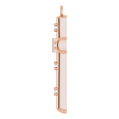 1/8 CTW Natural Diamond Cross Dangle