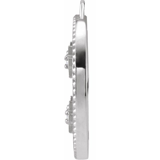 .025 CTW Natural Diamond Jerusalem Cross Dangle