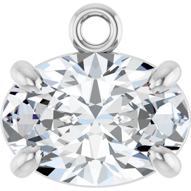 3/4 CT Natural Diamond 4-Prong Claw Dangle