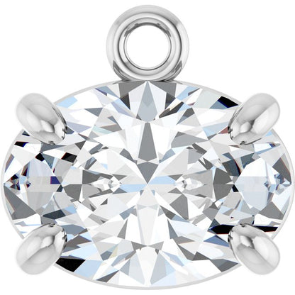 3/4 CT Natural Diamond 4-Prong Claw Dangle